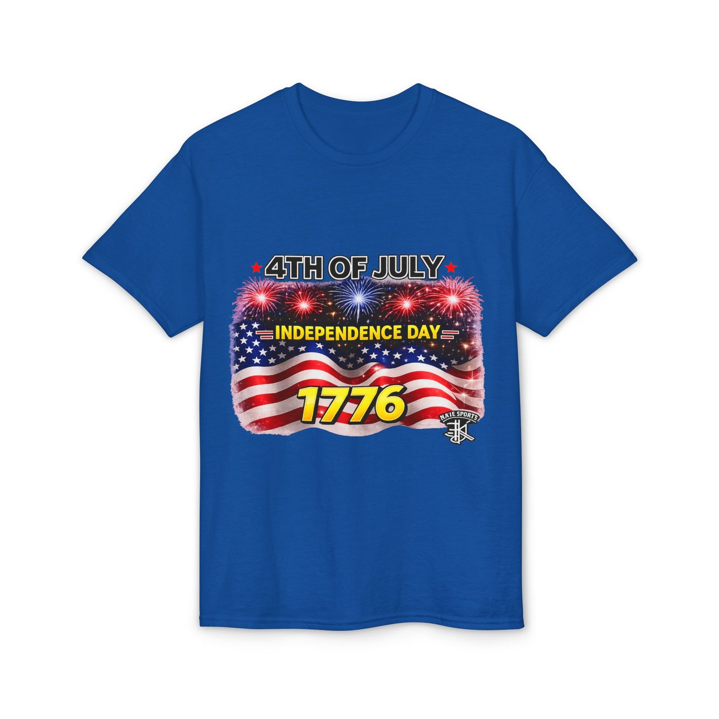 4th of July T-Shirt — Independence Day 1776 American Flag Fireworks Tee