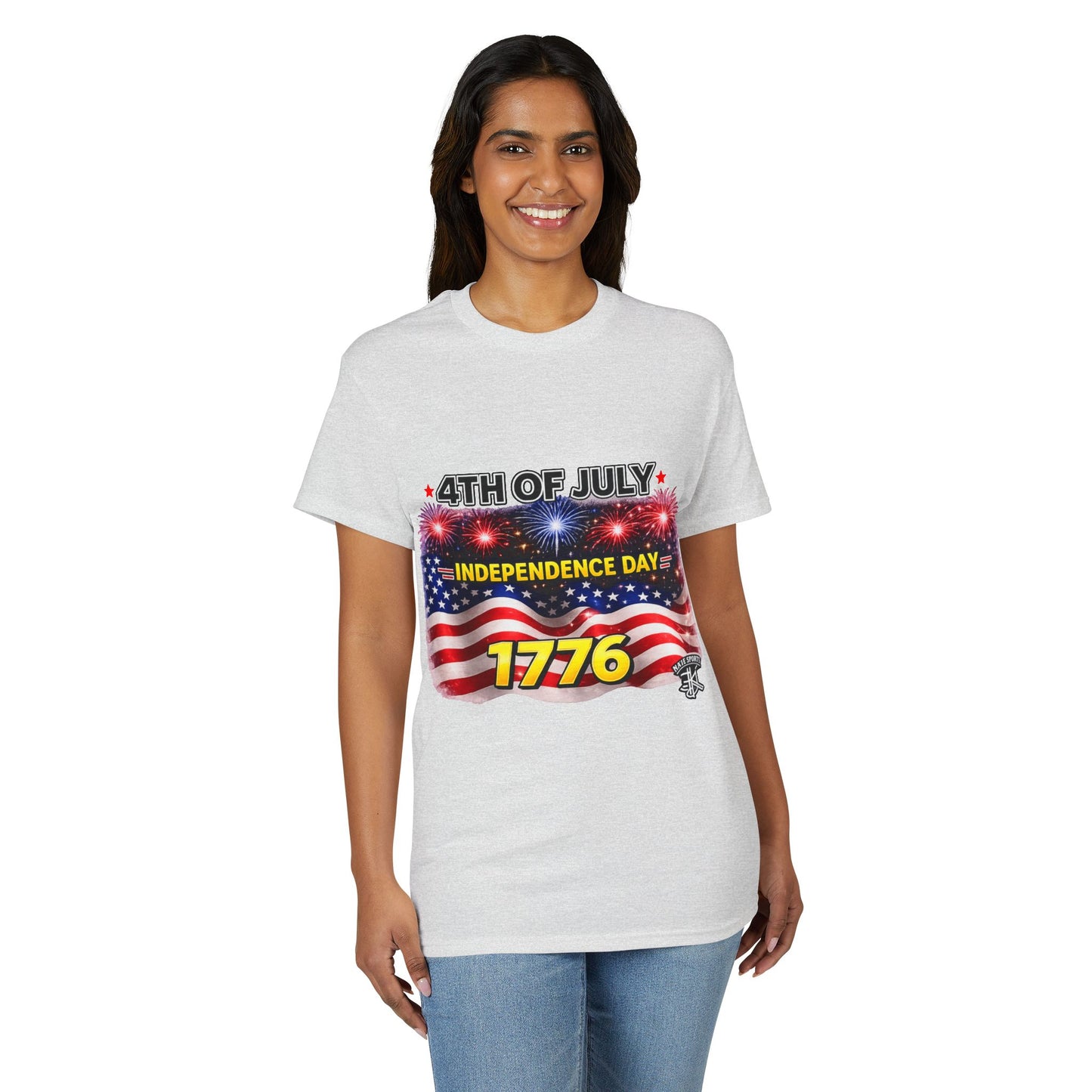 4th of July T-Shirt — Independence Day 1776 American Flag Fireworks Tee