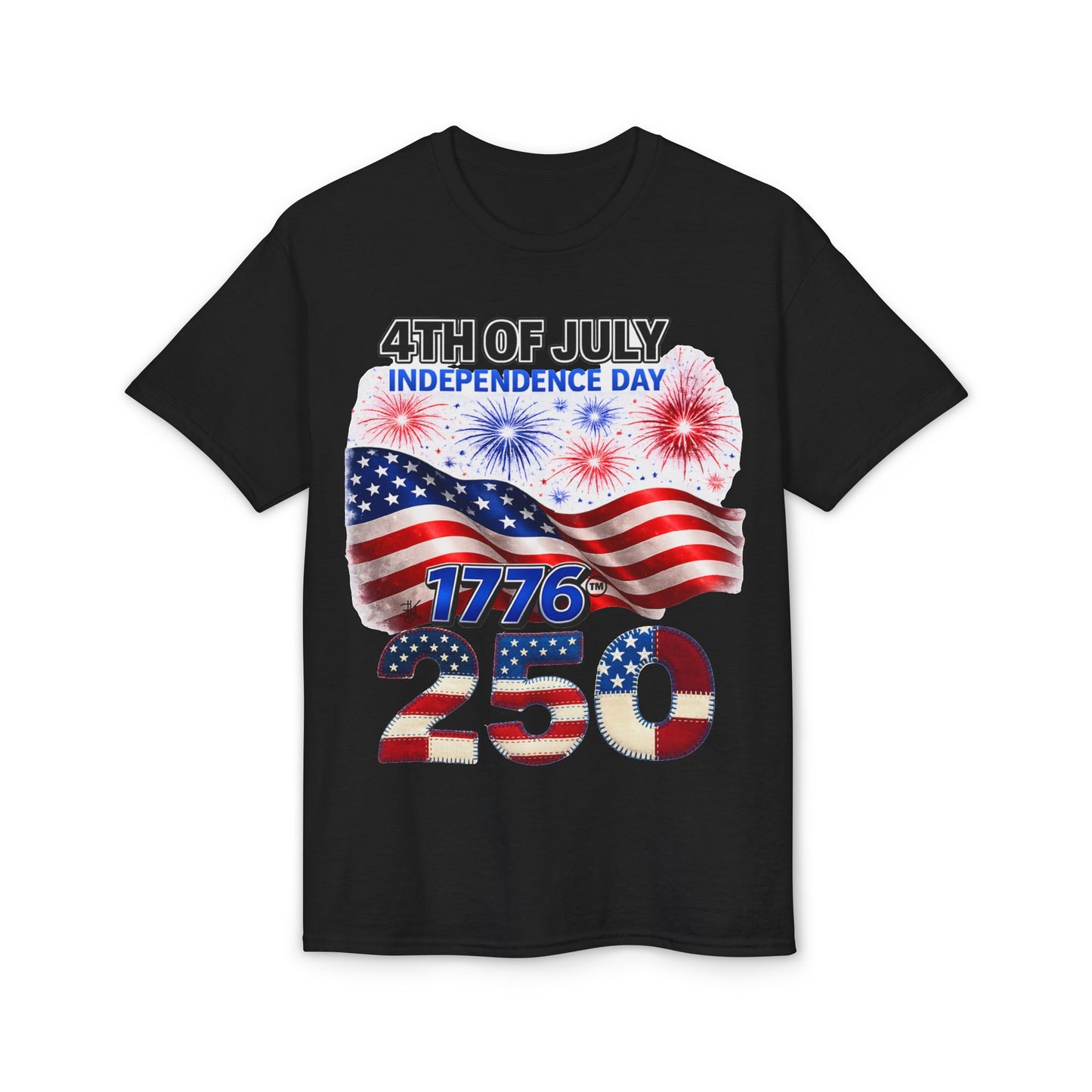 4th of July Independence Day 1776-250 American Flag T-Shirt