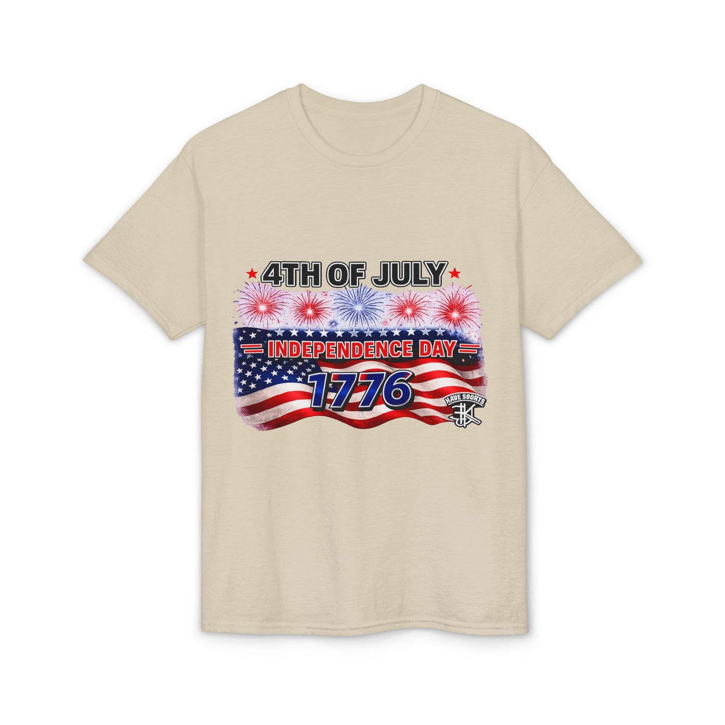 4th of July Independence Day T-Shirt — 1776 American Flag & Fireworks Tee