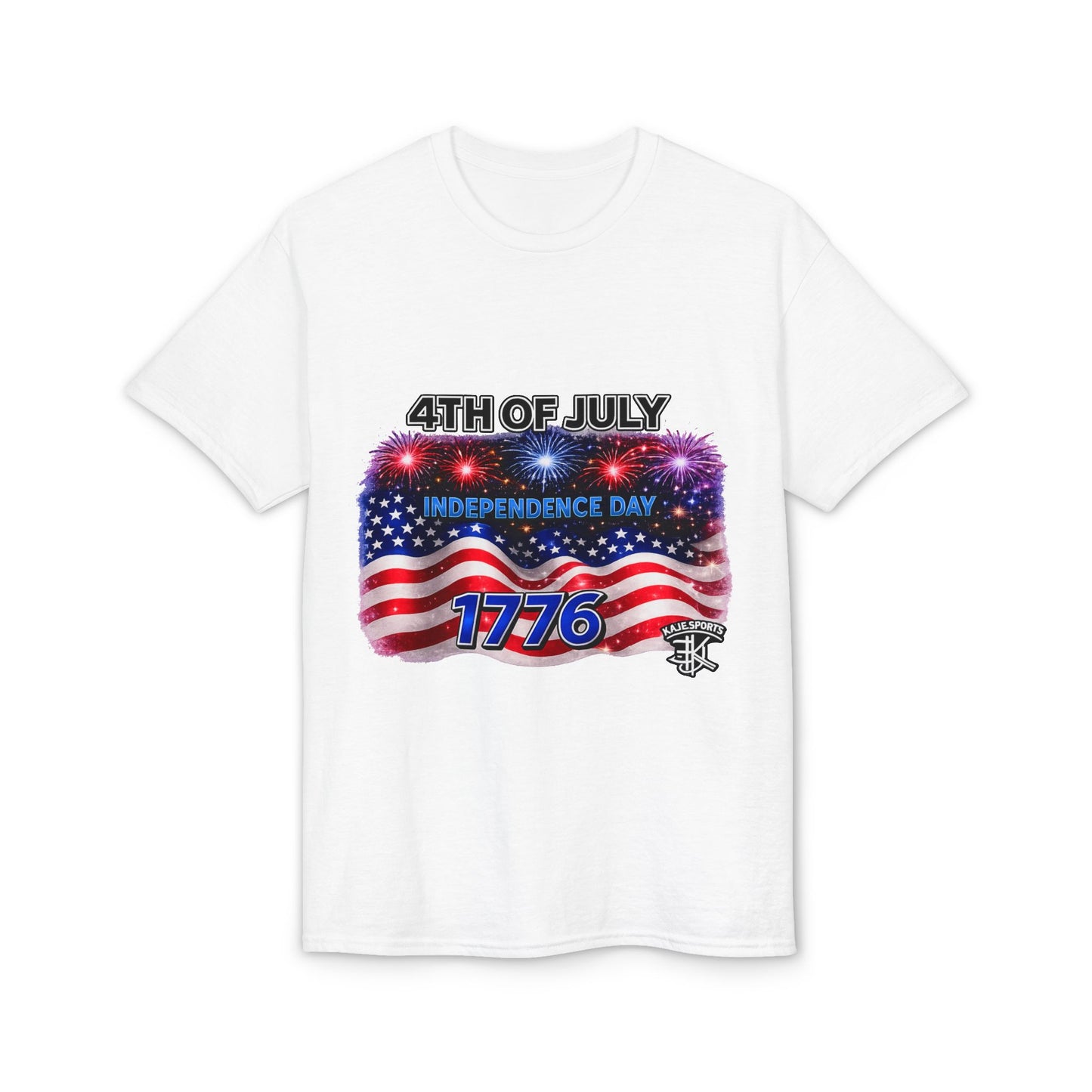 4th of July T-Shirt – Independence Day 1776 American Flag Fireworks Tee