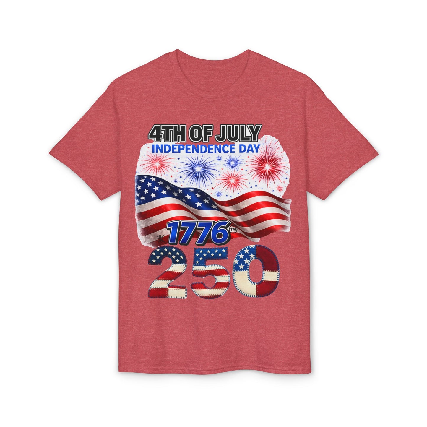 4th of July Independence Day 1776-250 American Flag T-Shirt