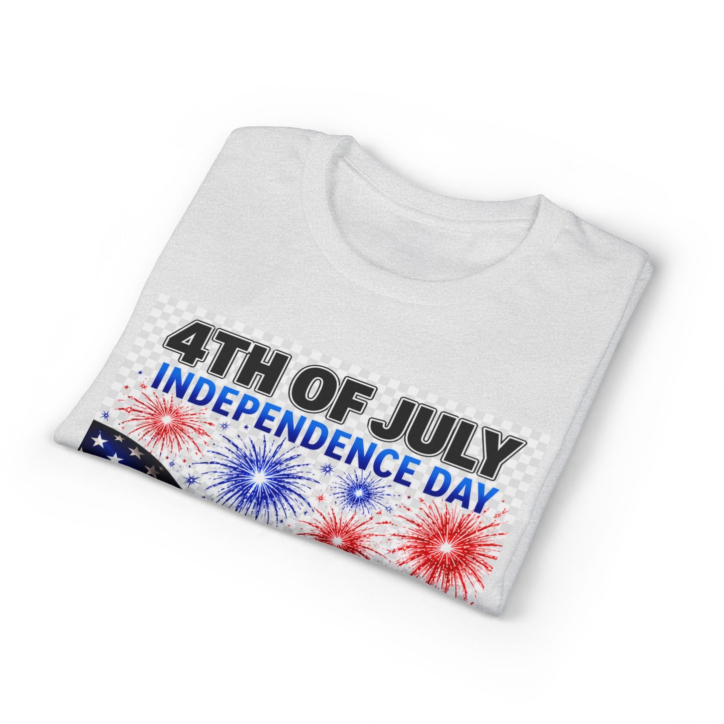 4th of July Independence Day T‑Shirt – American Flag & 1776 Fireworks Tee