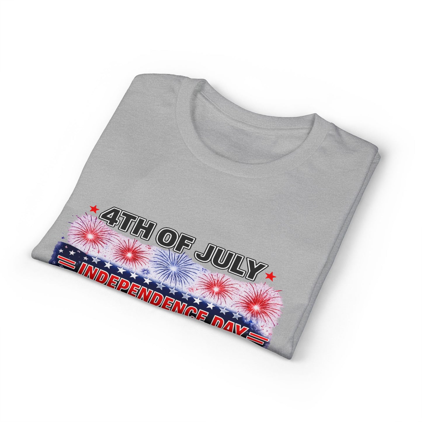 4th of July Independence Day T-Shirt — 1776 American Flag & Fireworks Tee